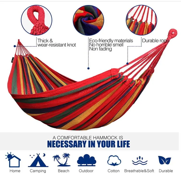 Hammock Chair Hammock Chair Hot Sale Portable Cotton Canvas Outdoor Swing Hammock