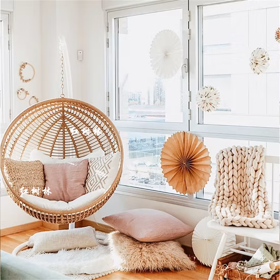 Современная мебель из ротанга, патио, гамак, открытый сад, яйцо, подвесное кресло-качалка с подставкой